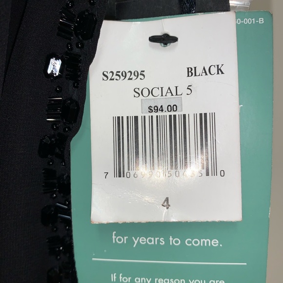 Scarlet Social 5 Sleeveless Black Dress Size 4. Jewel Edged. New W/Tags - Picture 4 of 7